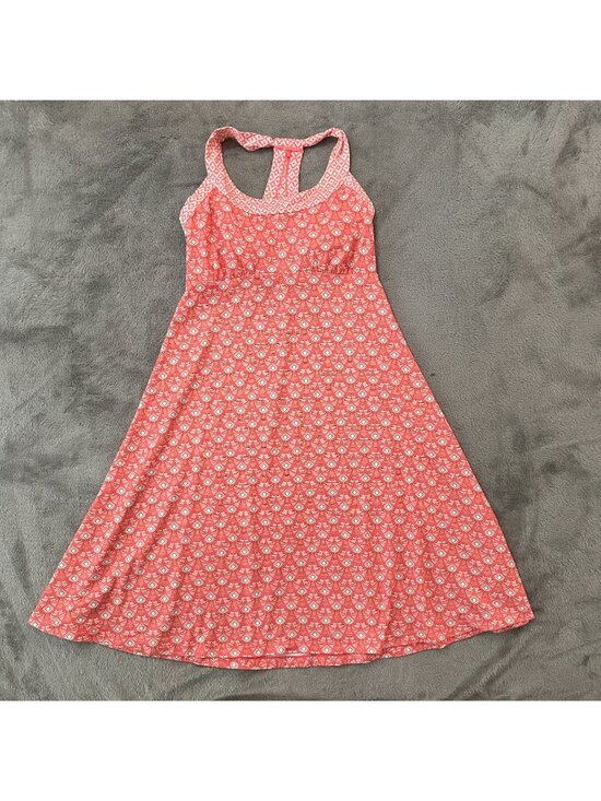 Prana Dresses & Skirts - Prana Cali Racerback Dress Coral Built In Bra SMALL Outdoor Hiking Camping